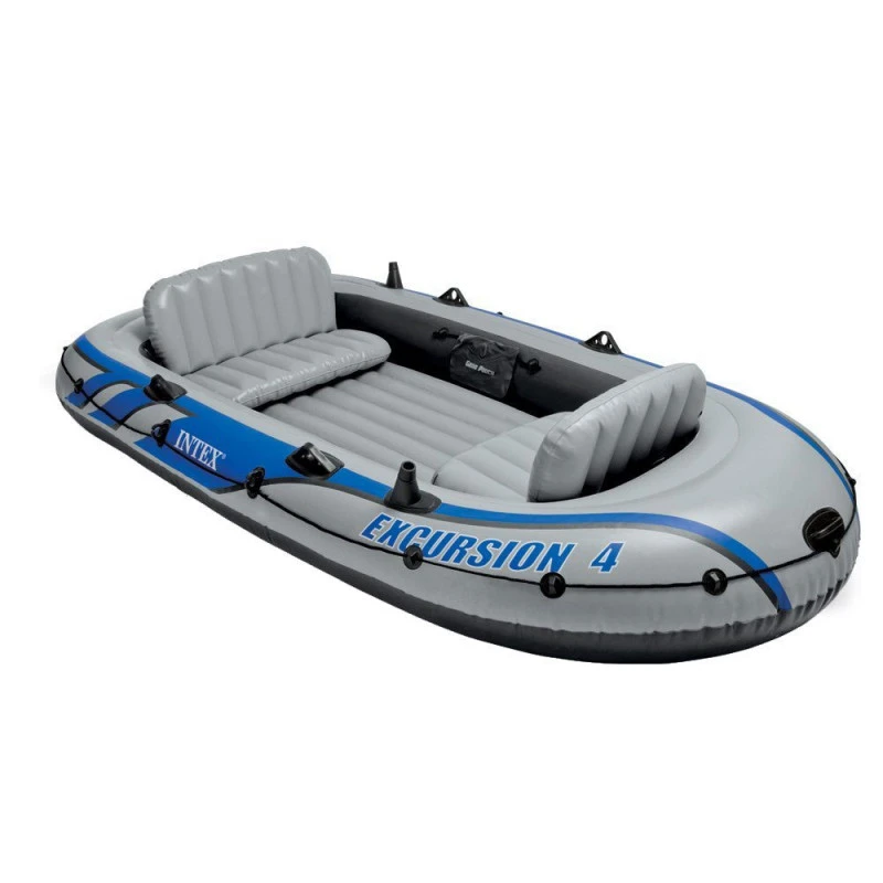 BATEAU GONFLABLE INTEX EXCURSION 4 + 2 AVIRONS + GONFLEUR – Image 5