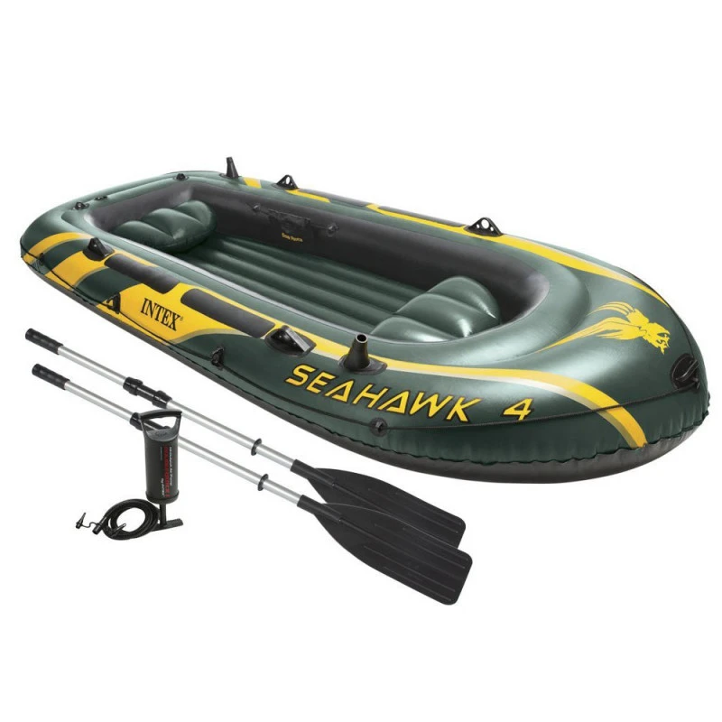 BATEAU GONFLABLE INTEX SEAHAWK 4 + 2 RAMES + GONFLEUR – Image 7