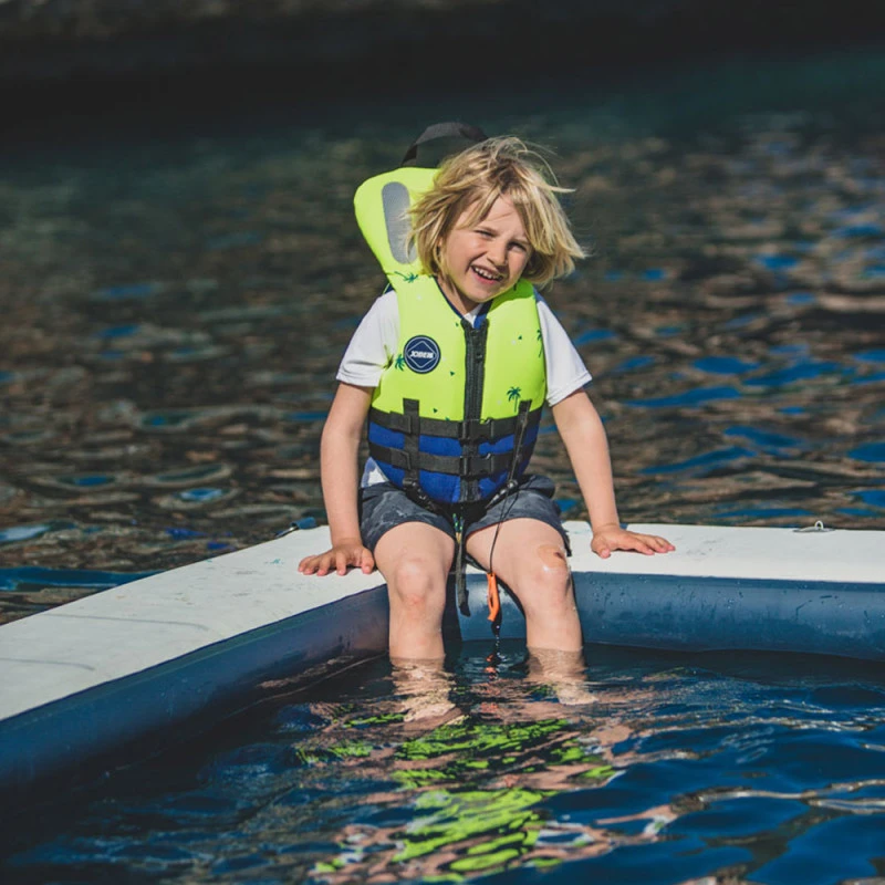 GILET DE SAUVETAGE NEOPRENE JOBE JAUNE SAFETY ENFANT – Image 4