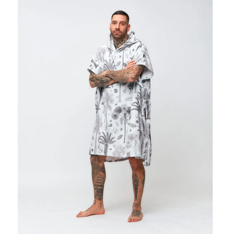 PONCHO AFTER BOTANICAL LIGHT GREY – Image 3